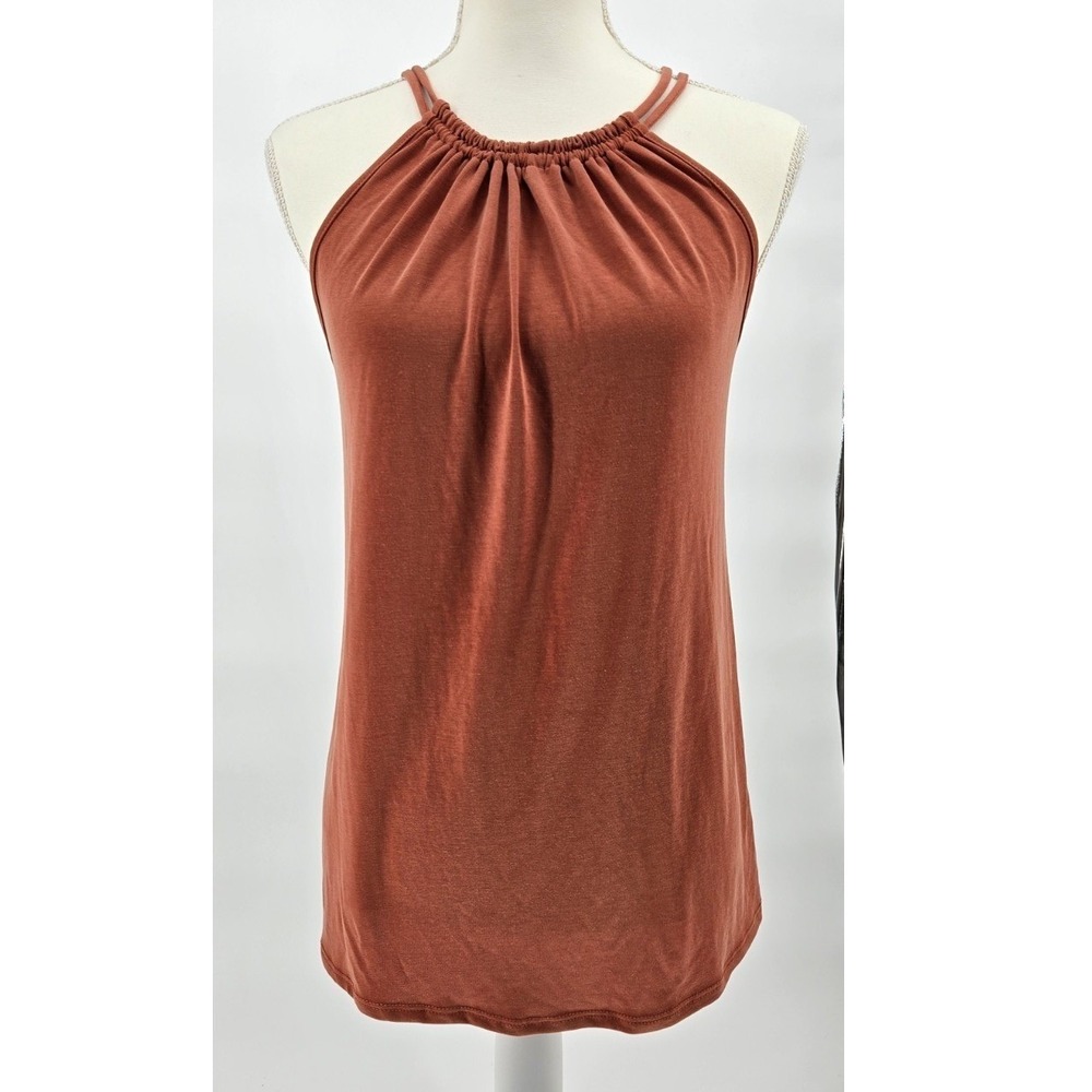 Green Envelope Los‎ Angeles Rust Orange Halter Tank Top Size Small NWT